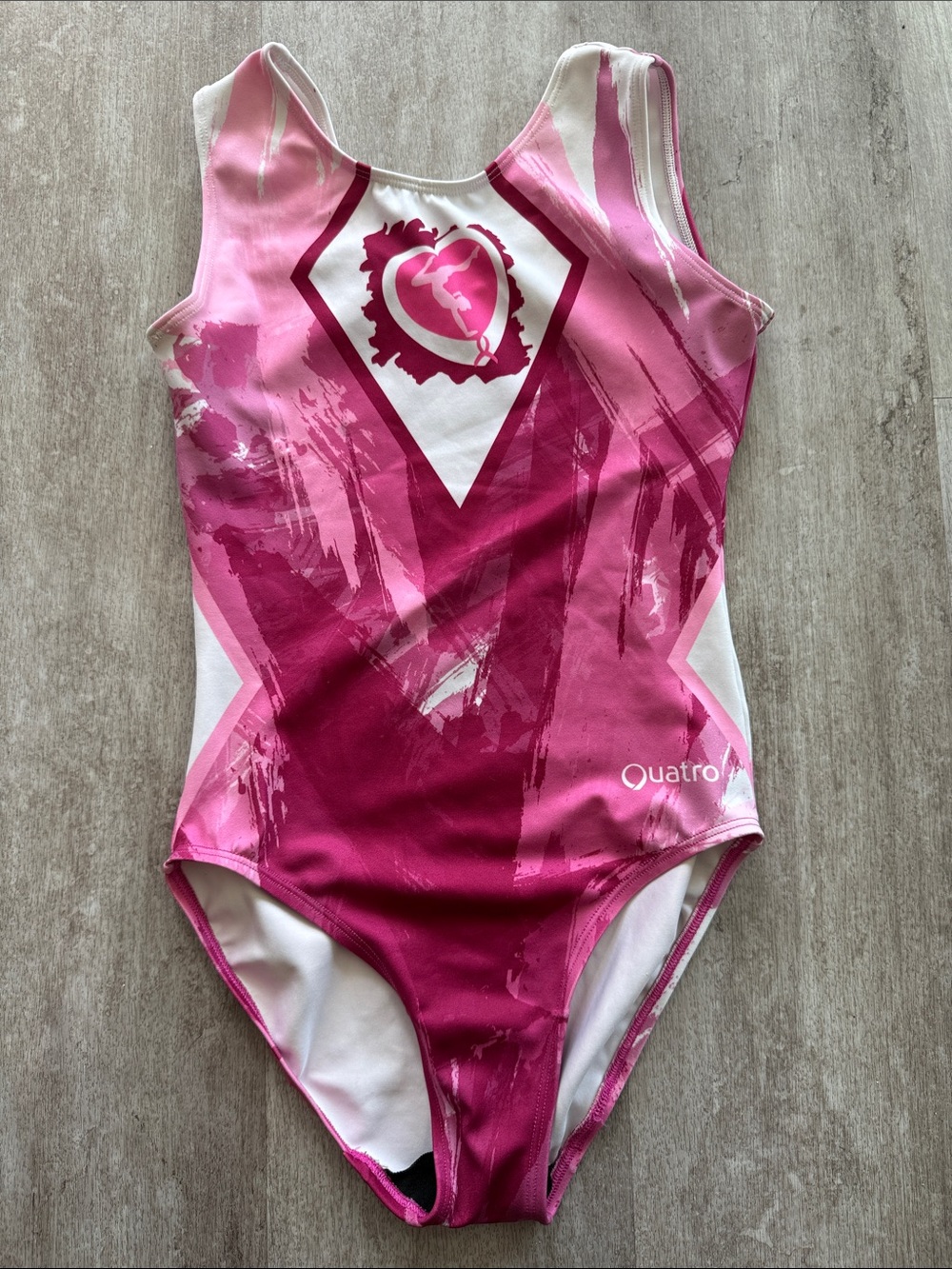 Pink Invitational gymnastics leotard